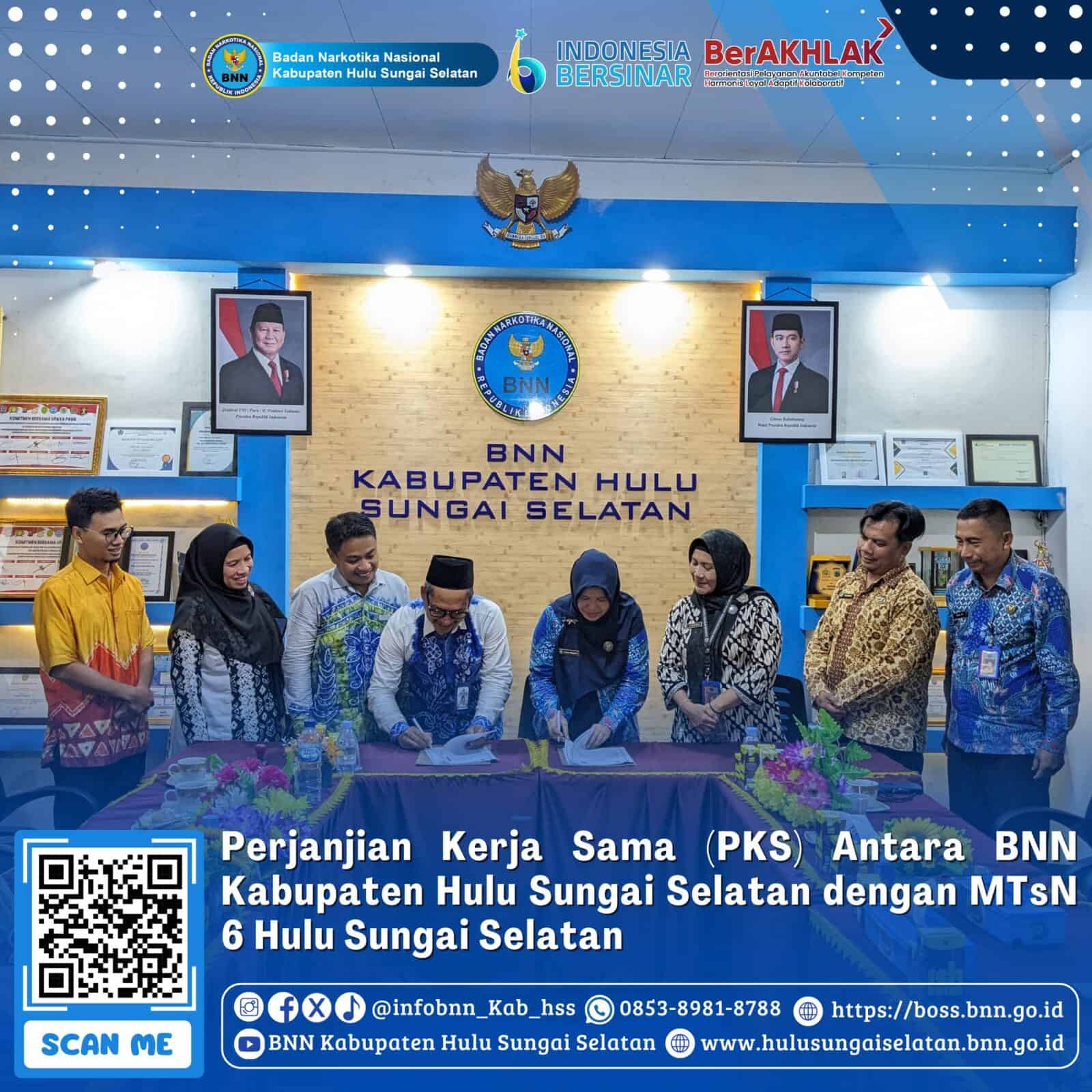 MTSN 6 Hulu Sungai Selatan Sepakat Laksanakan P4GN Bersama BNN MTSN 6 Hulu Sungai Selatan Sepakat Laksanakan P4GN Bersama BNN