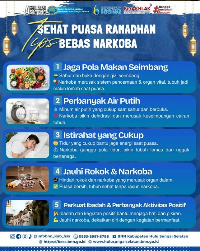 Tips Sehat Puasa Ramadhan Bebas Narkoba Tips Sehat Puasa Ramadhan Bebas Narkoba
