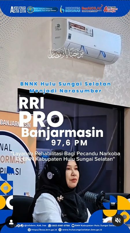 BNNK Hulu Sungai Selatan Menjadi Narasumber RRI Pro 1 Banjarmasin BNNK Hulu Sungai Selatan Menjadi Narasumber RRI Pro 1 Banjarmasin