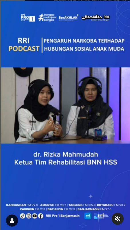 Podcast RRI Pro Banjarmasin bersama BNNK HSS Podcast RRI Pro Banjarmasin bersama BNNK HSS