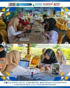 BNNK Hulu Sungai Selatan menyerahkan Sedekah Ramadhan ke Baznaz HSS
