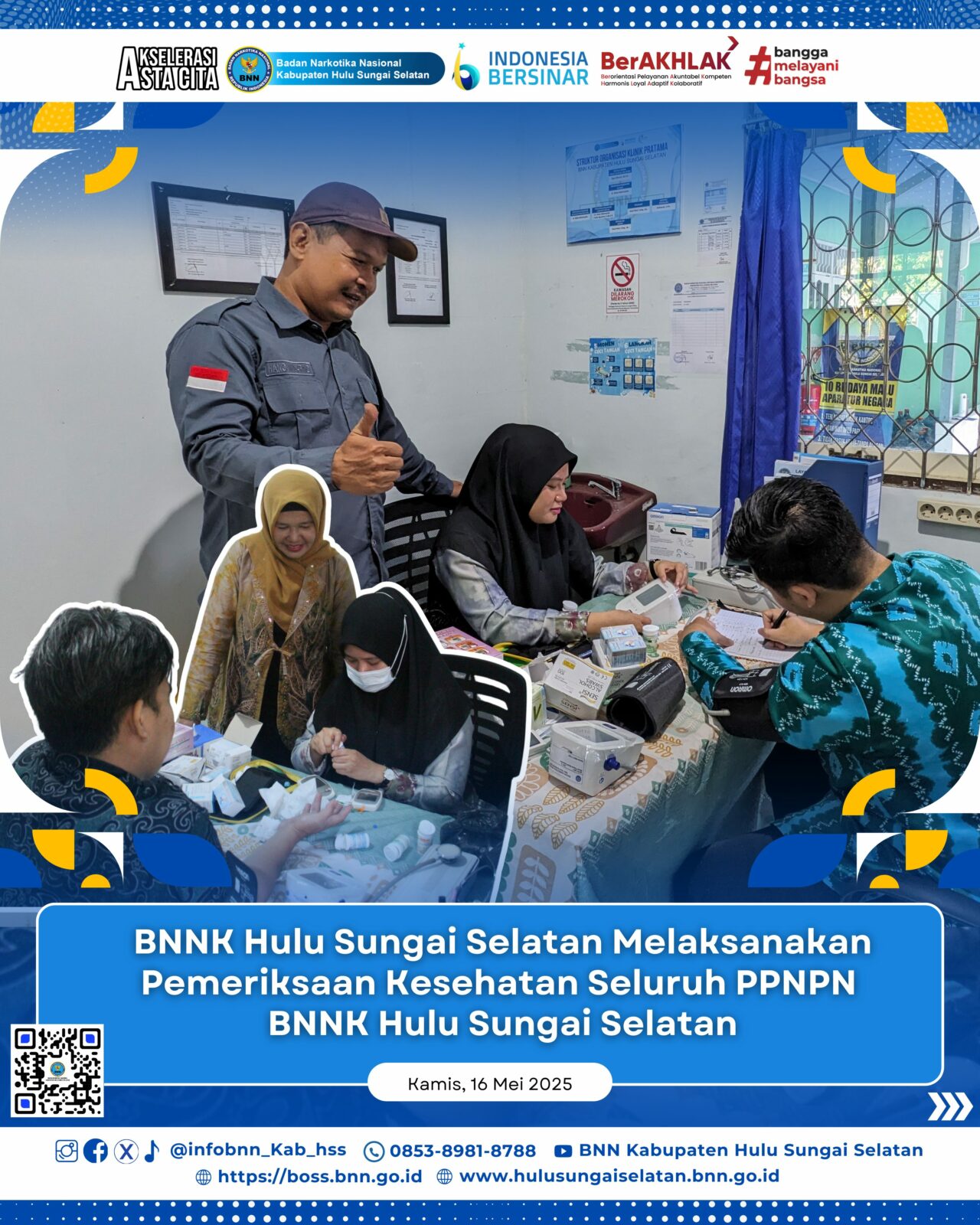 Pemeriksaan Kesehatan Pegawai ASN, Polri, dan PPPK BNNK Hulu Sungai Selatan Pemeriksaan Kesehatan Pegawai ASN, Polri, dan PPPK BNNK Hulu Sungai Selatan