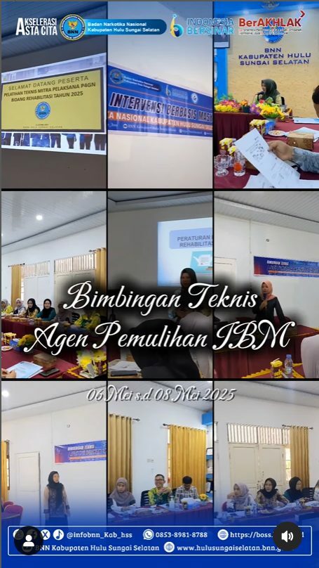 Video Kegiatan Pelatihan Teknis AP IBM Rehabilitasi BNNK Hulu Sungai Selatan Video Kegiatan Pelatihan Teknis AP IBM Rehabilitasi BNNK Hulu Sungai Selatan