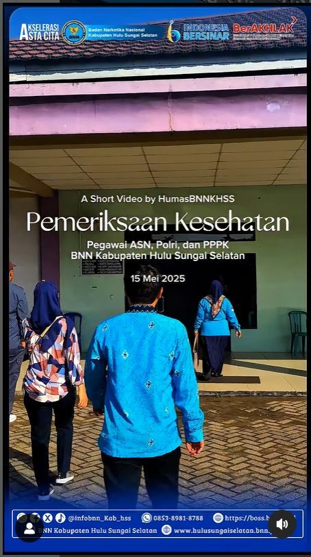 Pemeriksaan Kesehatan Pegawai ASN, Polri, dan PPPK BNNK Hulu Sungai Selatan Pemeriksaan Kesehatan Pegawai ASN, Polri, dan PPPK BNNK Hulu Sungai Selatan