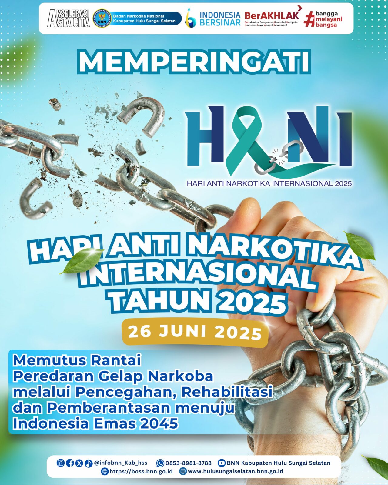Memperingati Hari Anti Narkotika Internasional (HANI) Tahun 2025, Logo, dan Tema