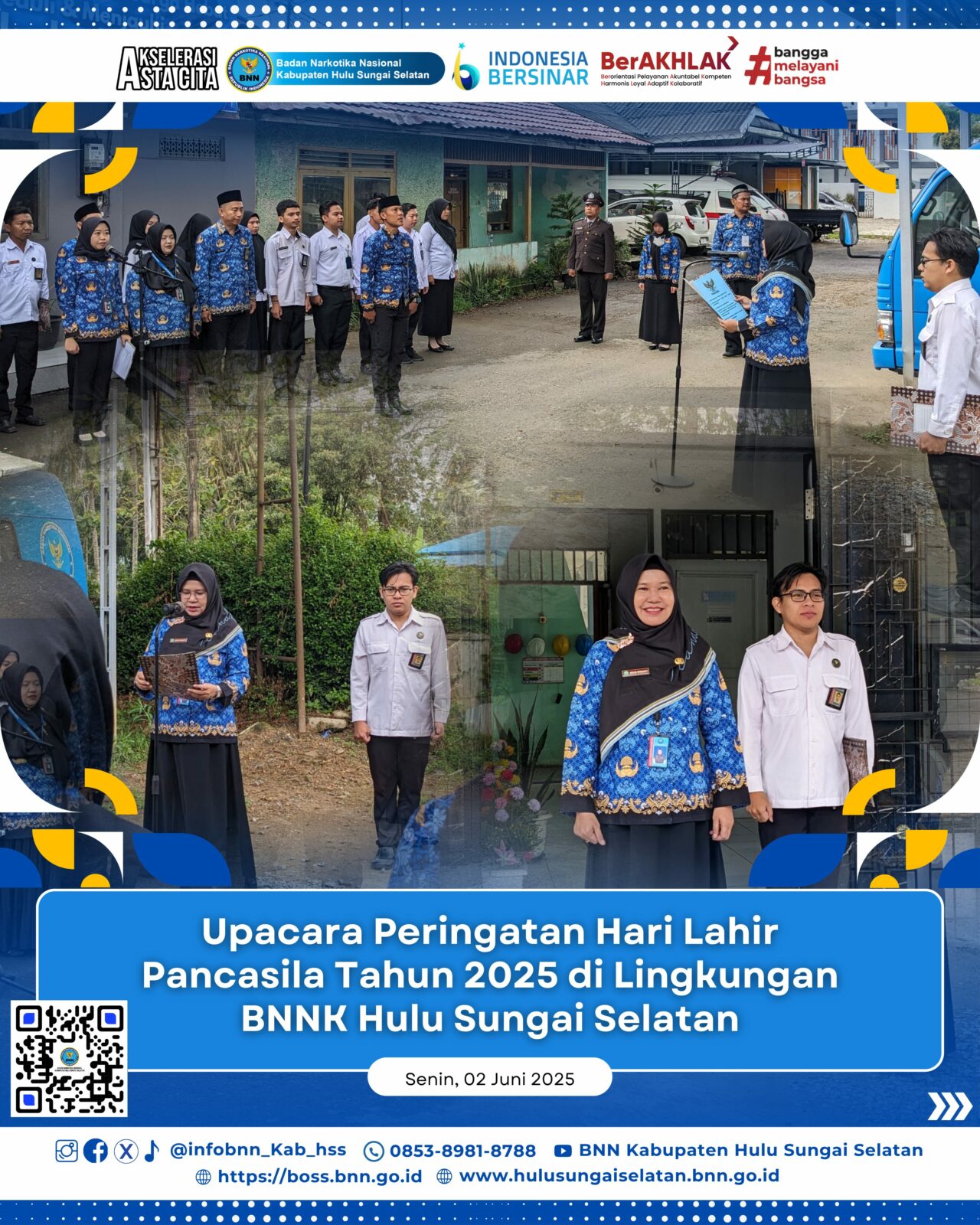 Upacara Peringatan Hari Lahir Pancasila Tahun 2025 di Lingkungan BNNK Hulu Sungai Selatan Upacara Peringatan Hari Lahir Pancasila Tahun 2025 di Lingkungan BNNK Hulu Sungai Selatan