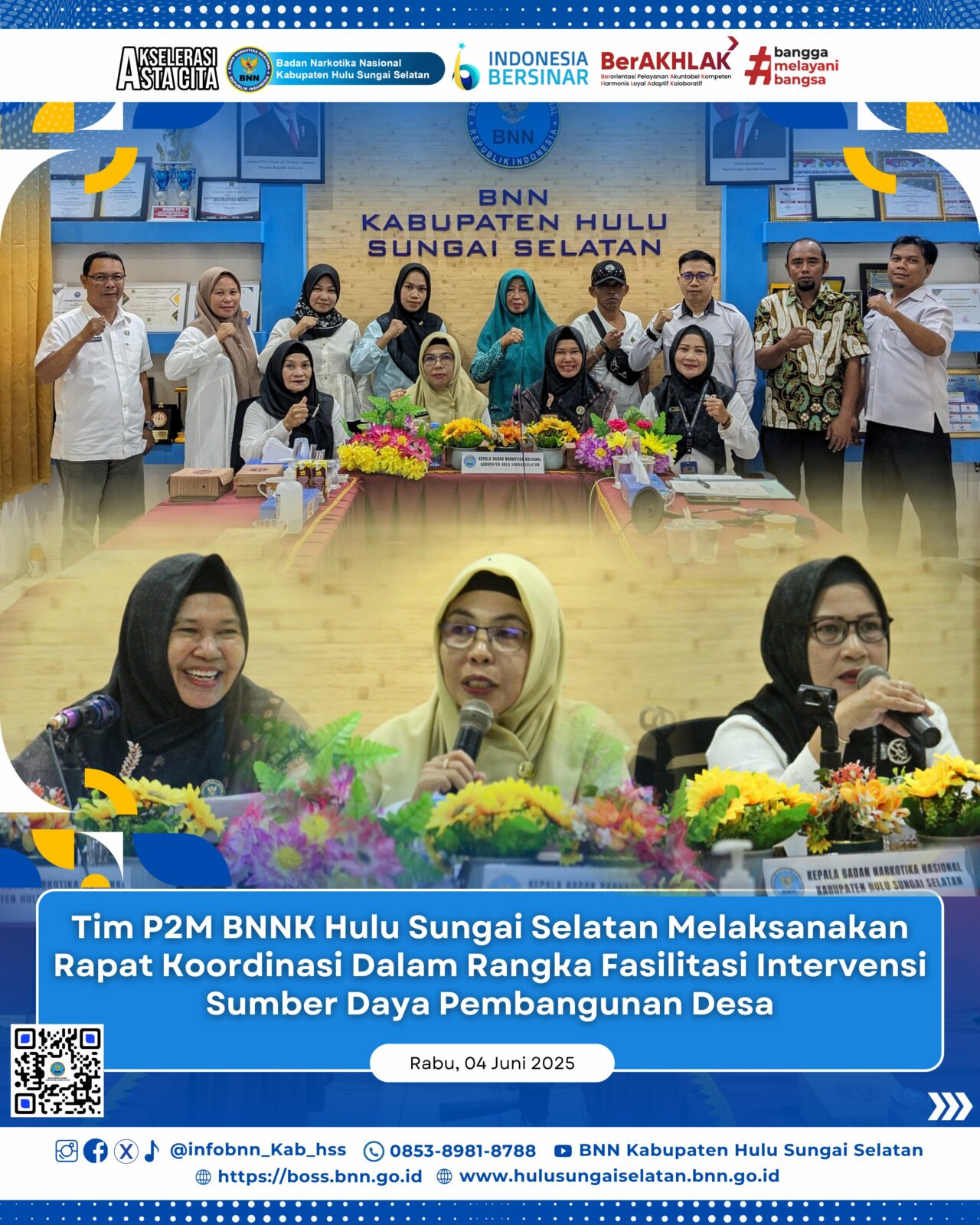 Tim P2M BNNK Hulu Sungai Selatan Melaksanakan Rapat Koordinasi Dalam Rangka Fasilitasi Intervensi Sumber Daya Pembangunan Desa Tim P2M BNNK Hulu Sungai Selatan Melaksanakan Rapat Koordinasi Dalam Rangka Fasilitasi Intervensi Sumber Daya Pembangunan Desa