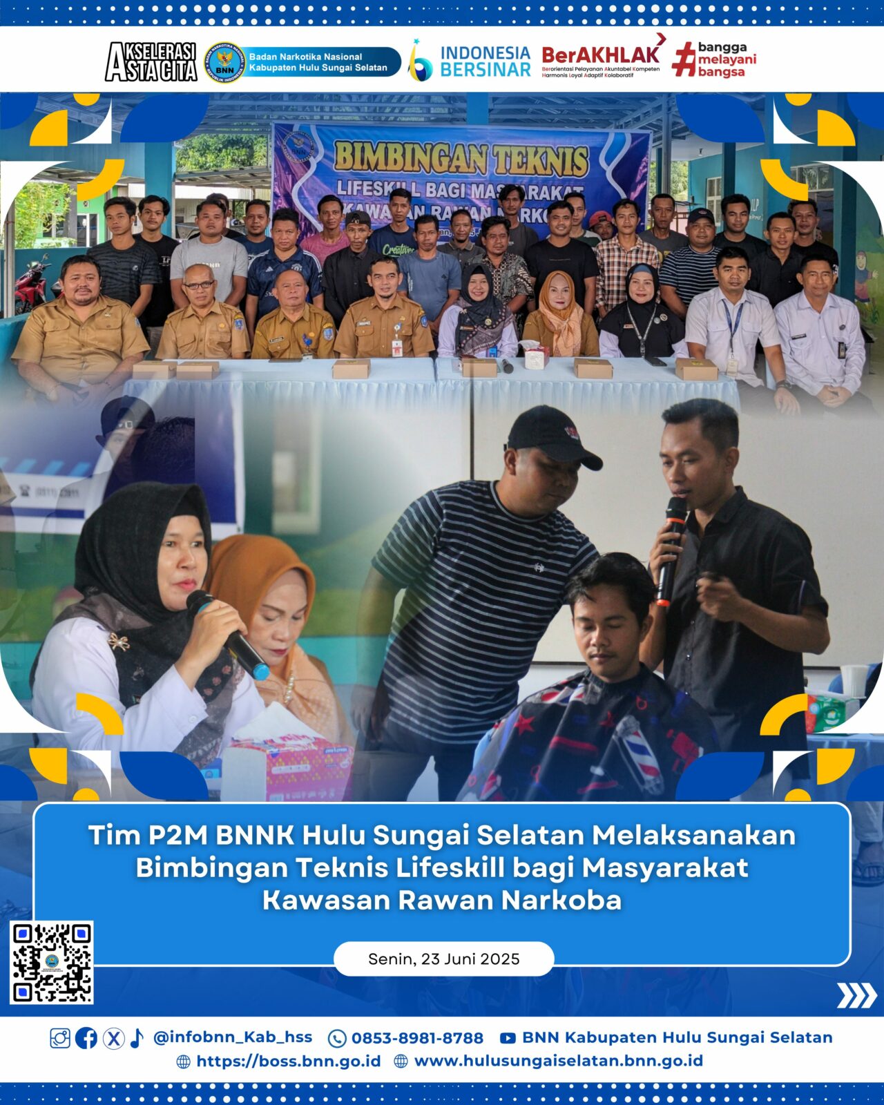 Tim P2M BNNK HSS Melaksanakan Bimtek Lifeskill Bagi Masyarakat Kawasan Rawan Narkoba. Tim P2M BNNK HSS Melaksanakan Bimtek Lifeskill Bagi Masyarakat Kawasan Rawan Narkoba.