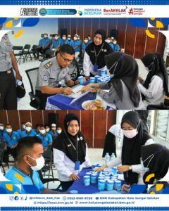 BNNK Hulu Sungai Selatan Mengikuti Kegiatan Tes Urine Kepada Petugas dan Warga Binaan di Rutan Kelas IIB Kandangan