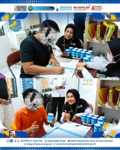 Cegah Narkoba, BNNK HSS Mengikuti Undangan Tes Urine Warga Binaan dan Petugas Rutan