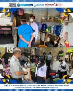 BNNK Hulu Sungai Selatan Mengikuti Kegiatan Tes Urine Kepada Petugas dan Warga Binaan di Rutan Kelas IIB Kandangan